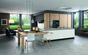 Modern Custom Kitchen Wood/White